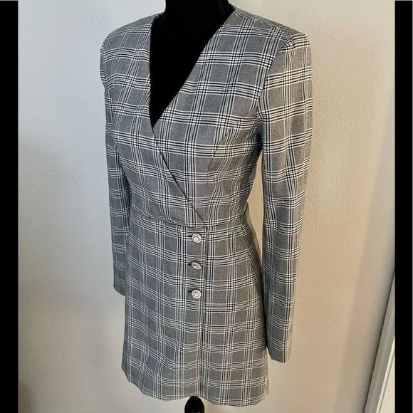 NWT Zara Plaid Blazer Dress - Picture 3 of 10
